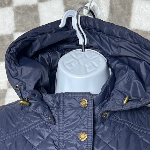 Barbour Navy Quilted Women's Jacket Parka 8 - Picture 3 of 13